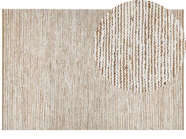 Cotton Area Rug 200 x 300 cm Beige and White BARKHAN