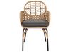 Set of 6 PE Rattan Chairs with Cushions Natural PRATELLO_868022