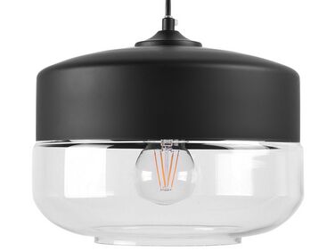 Lampe suspension noir en verre transparent MURRAY
