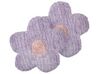 Sierkussen set van 2 bloemenvorm violet 30 x 30 cm SORREL_906022