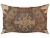 Jutowa poduszka dekoracyjna geometryczny wzór 30 x 50 cm wielokolorowa CUMBUM_848360