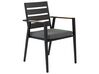 Gartenmöbel Set Aluminium schwarz 4-Sitzer Auflagen grau OLMETTO/TAVIANO_846071
