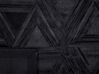 Teppich Kuhfell schwarz 160 x 230 cm geometrisches Muster Kurzflor KASAR_720953