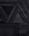 Vloerkleed leer zwart 160 x 230 cm KASAR_720953