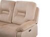 2-Sitzer Sofa Samtstoff beige LED-Beleuchtung USB-Port elektrisch verstellbar BERGEN_835304