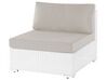 Lounge Set Rattan weiß 4-Sitzer modular Auflagen sandbeige SANO II_741332