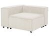 2-seters modulær sofa med ottoman kordfløyel Off-white APRICA_907586