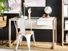 Schreibtisch weiß / heller Holzfarbton 120 x 60 cm JENKS_790465