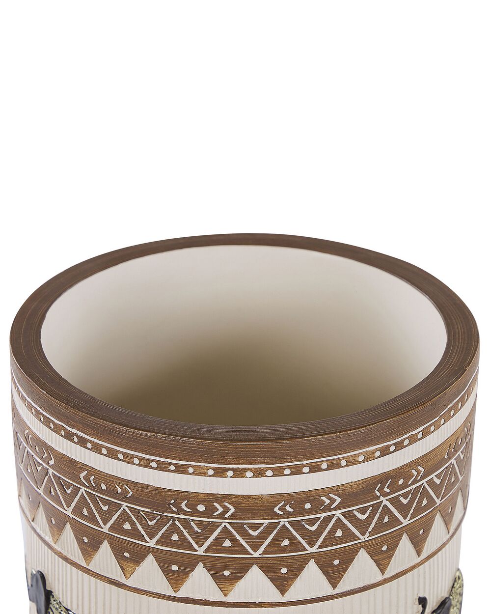 Pflanzenständer Elefantenmotiv mit Holzbeinen ⌀ 19 cm KOTTES | Beliani.de