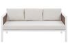 5 Seater Garden Sofa Set White and Brown BORELLO_786211