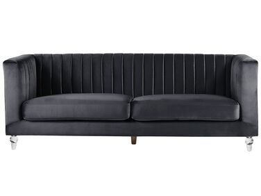 3-istuttava sohva samettinen musta ARVIKA