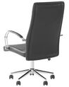 Krzesło biurowe regulowane ekoskóra czarne OSCAR_812068