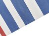 Alfombra kilim de algodón azul/blanco/rojo 80 x 300 cm VARSER_869515