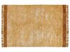 Teppich Viskose orange 160 x 230 cm abstraktes Muster Kurzflor HANLI_836949