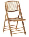 Lot de 4 chaises pliantes en bois de bambou marron TRENTOR_829538
