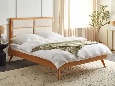 EU King Size Bed Light Wood POISSY