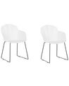 Set of 2 Dining Chairs White SYLVA_783892