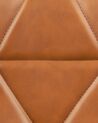 Set of 2 Faux Leather Swivel Bar Stool Golden Brown VALETTA II_894644