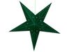 Sada 2 závesných zamatových hviezd s LED 60 cm zelená MOTTI_835535