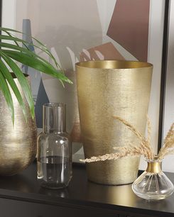 Kukkamaljakko alumiini kulta 31 cm AMRIT