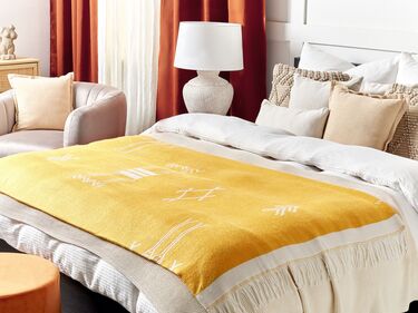 Blanket 130 x 170 cm Yellow JALKINI