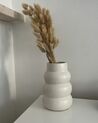 Stoneware Flower Vase 22 cm White PIREAS_879937