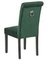 Set of 2 Velvet Dining Chairs with Ring Green VELVA II_781889
