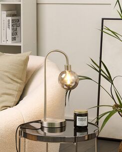 Pöytävalaisin kaareva teräs hopea RAMIS Pöytävalaisin kaareva teräs hopea RAMIS