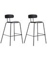 Set of 2 Bar Chairs Black SIBLEY_902785