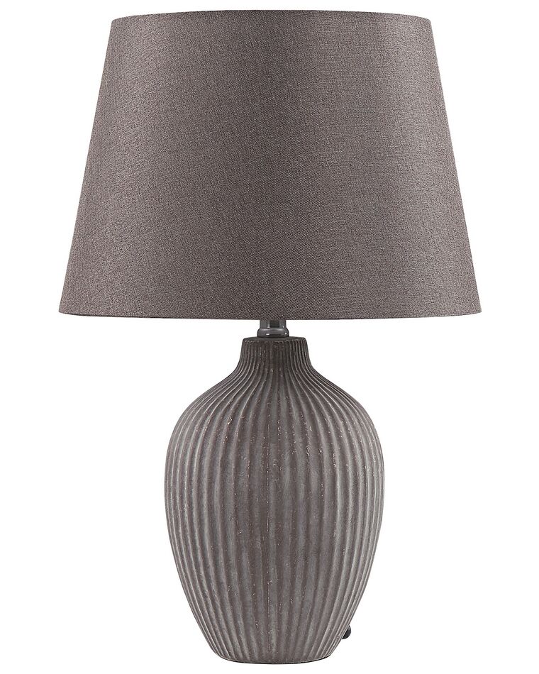 Ceramic Table Lamp Brown FERGUS_824105