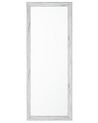 Espejo de pared blanco/imitación de madera 50x130 cm BENON_713036