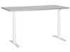 Schreibtisch grau / weiß 160 x 72 cm elektrisch höhenverstellbar DESTINAS_899576
