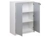 2 Door Storage Cabinet 117 cm Grey and White ZEHNA_885516