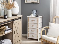 Lipasto 4 laatikkoa vaalea puu/kermanvalkoinen LOBIS Lipasto 4 laatikkoa vaalea puu/kermanvalkoinen LOBIS