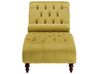 Chaise-longue em veludo amarelo mostarda MURET_751386