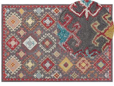 Teppich Wolle mehrfarbig 160 x 230 cm Kurzflor FINIKE