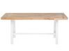 Mesa de comedor de madera de acacia clara/blanco 170 x 80 cm SCANIA_705199