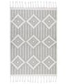 Vloerkleed polyester grijs/wit 160 x 230 cm TABIAT_852868