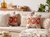 Conjunto de 2 almofadas decorativas tufadas em algodão multicolor 45 x 45 cm BREVIFOLIA_835311