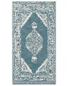 Teppich Wolle weiss / blau 80 x 150 cm GEVAS_836871