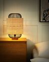 Rattan Table Lamp Natural and Black TANGANYIKA_914551
