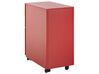3 Drawer Metal Filing Cabinet Red BOLSENA_783538