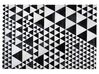 Vloerkleed leer zwart/wit 140 x 200 cm ODEMIS_689618