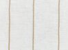 Lot de 2 coussins décoratifs rayés 50 x 50 cm en lin blanc et beige MILAS_904794