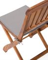 Conjunto de dos sillas de jardín madera de acacia marrón CENTO_691095