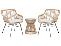 2-istuttava bistrosetti polyrottinki luonnonväri TRESTINA