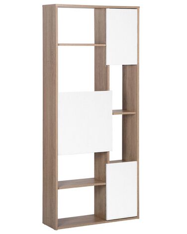 Bookcase Light Wood with White GRADA