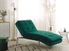 Chaise longue de terciopelo verde esmeralda/plateado LOIRET_776176