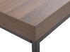 Table appoint bois foncé et noire DELANO_756718
