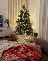 Set of 2 Cushions Reindeer Motif 45 x 45 cm Red COMET_884535